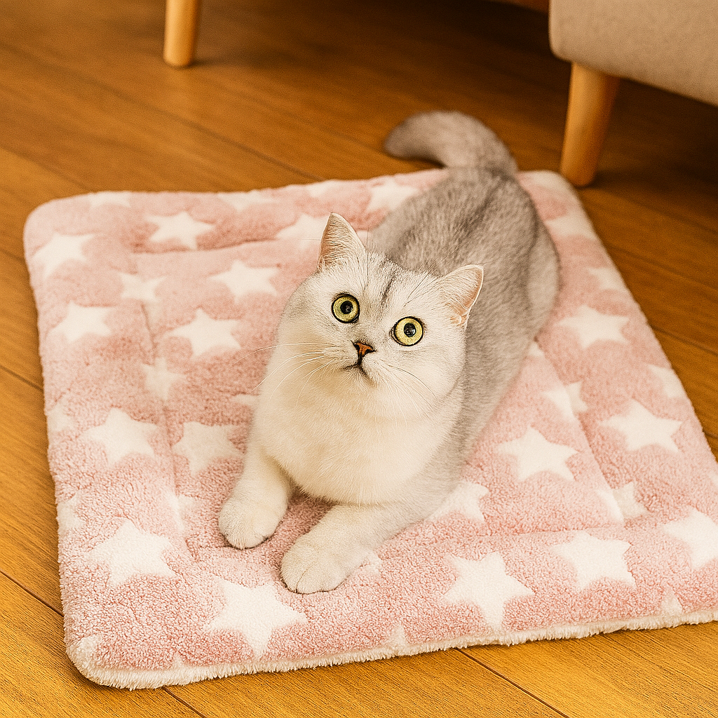 Tapis pour chien en flanelle ultra-moelleux – Coussin de couchage épais pour chiens et chats, confort hiver