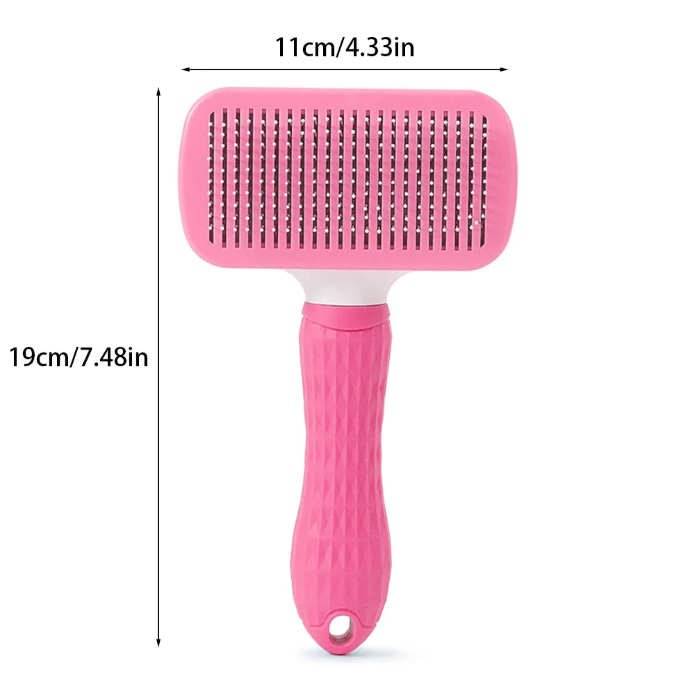 Brosse pour chat – Brosse Autonettoyante Anti-Poils pour Chats et Chiens | Peigne de Toilettage Premium, Retire les Poils Morts et Nœuds