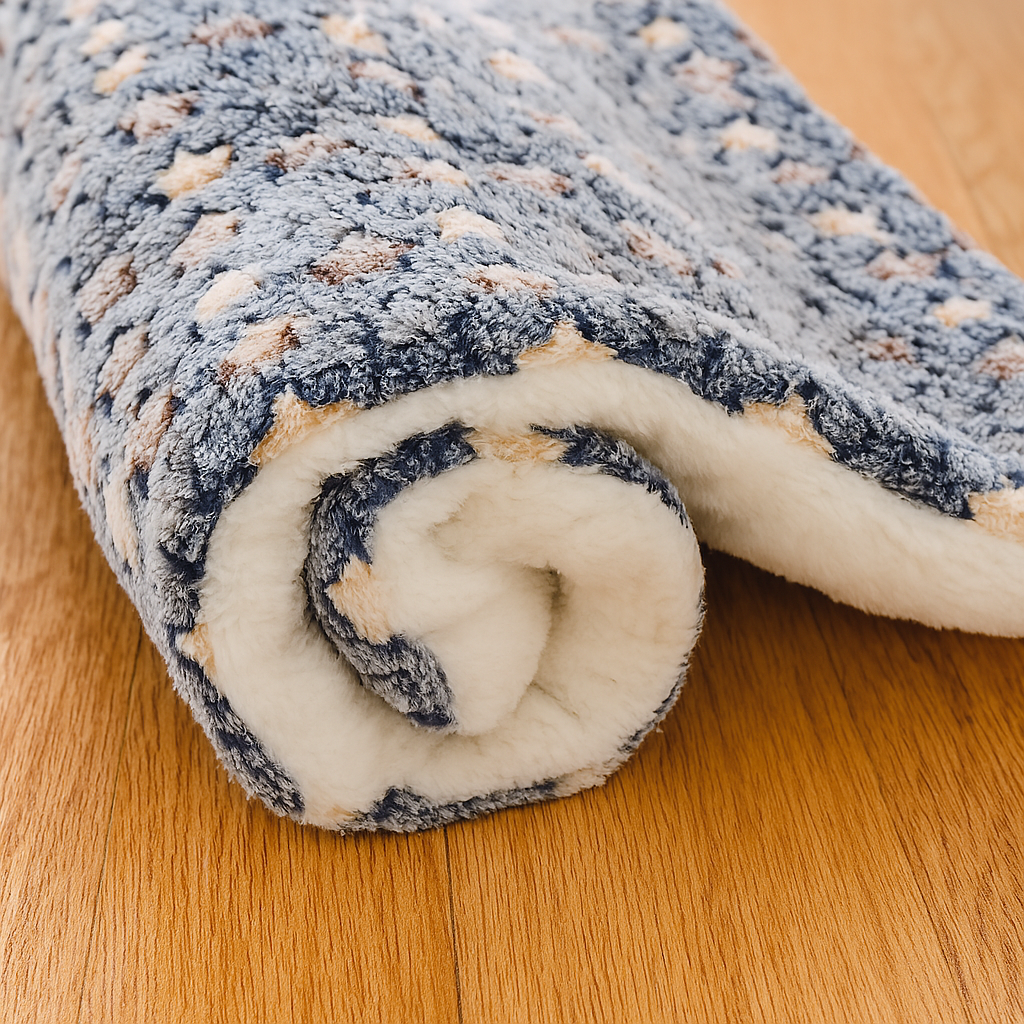 Tapis pour chien en flanelle ultra-moelleux – Coussin de couchage épais pour chiens et chats, confort hiver