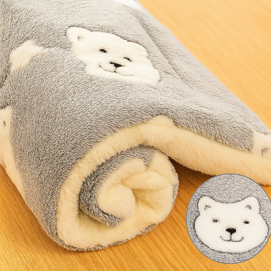 Tapis pour chien en flanelle ultra-moelleux – Coussin de couchage épais pour chiens et chats, confort hiver