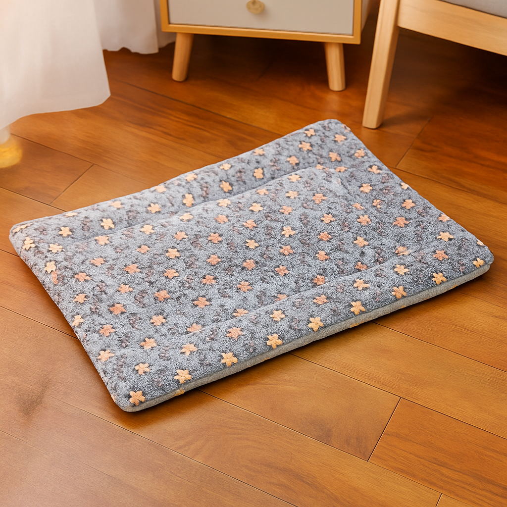 Tapis pour chien en flanelle ultra-moelleux – Coussin de couchage épais pour chiens et chats, confort hiver