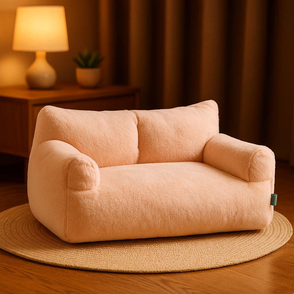 Lit pour chat et petit chien – Canapé doux et chaud en peluche, nid confortable pour l’hiver, pour chats et chiens de petite et moyenne taille