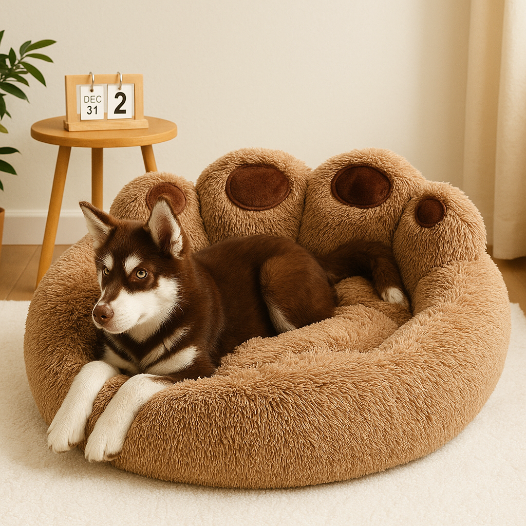 Lit pour chien – Panier moelleux et cosy, idéal pour chiens et chats, accessoires hiver