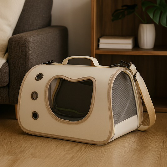 Sac de transport pour chat et petit chien – Sac élégant, respirant et confortable pour voyages sereins