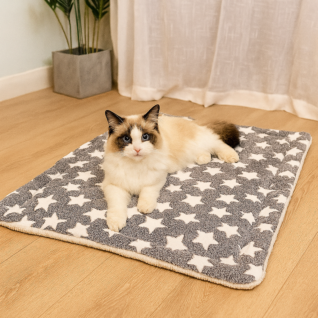 Tapis pour chien en flanelle ultra-moelleux – Coussin de couchage épais pour chiens et chats, confort hiver