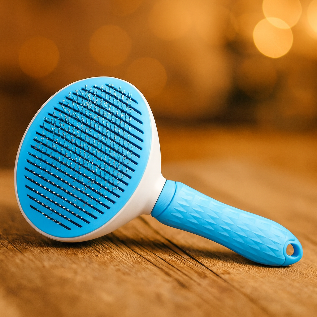 Brosse pour chat – Brosse Autonettoyante Anti-Poils pour Chats et Chiens | Peigne de Toilettage Premium, Retire les Poils Morts et Nœuds