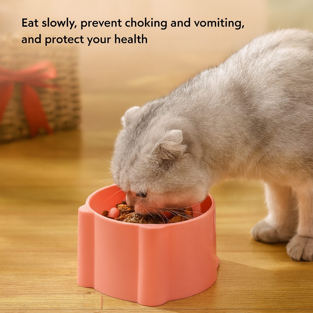 Gamelle Anti Glouton pour Chiens et Chats – Bol de Slow Feeding, Design Antidérapant, Nettoyage Facile, Réduit la Vitesse d’Absorption – Accessoire Premium pour Animaux