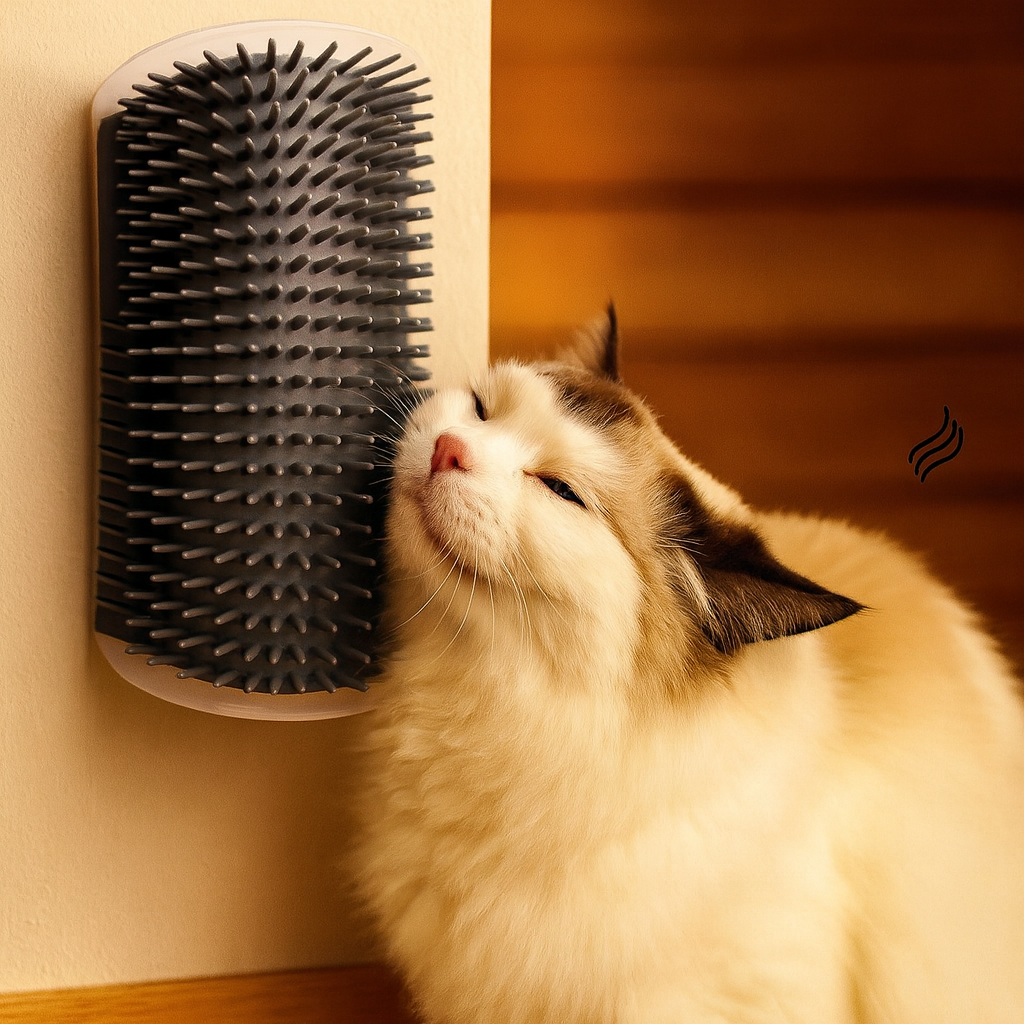 Brosse de Massage pour Chat – Peigne de Coin Amovible, Auto-Grattoir, Retire les Poils, Nettoyage & Beauté pour Chats et Chatons