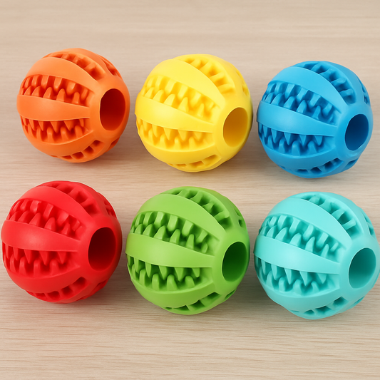 Jouet pour chien – Balle résistante non toxique, distributeur de friandises, balle à mâcher nettoyante pour dents, idéale chien, chiot et chat