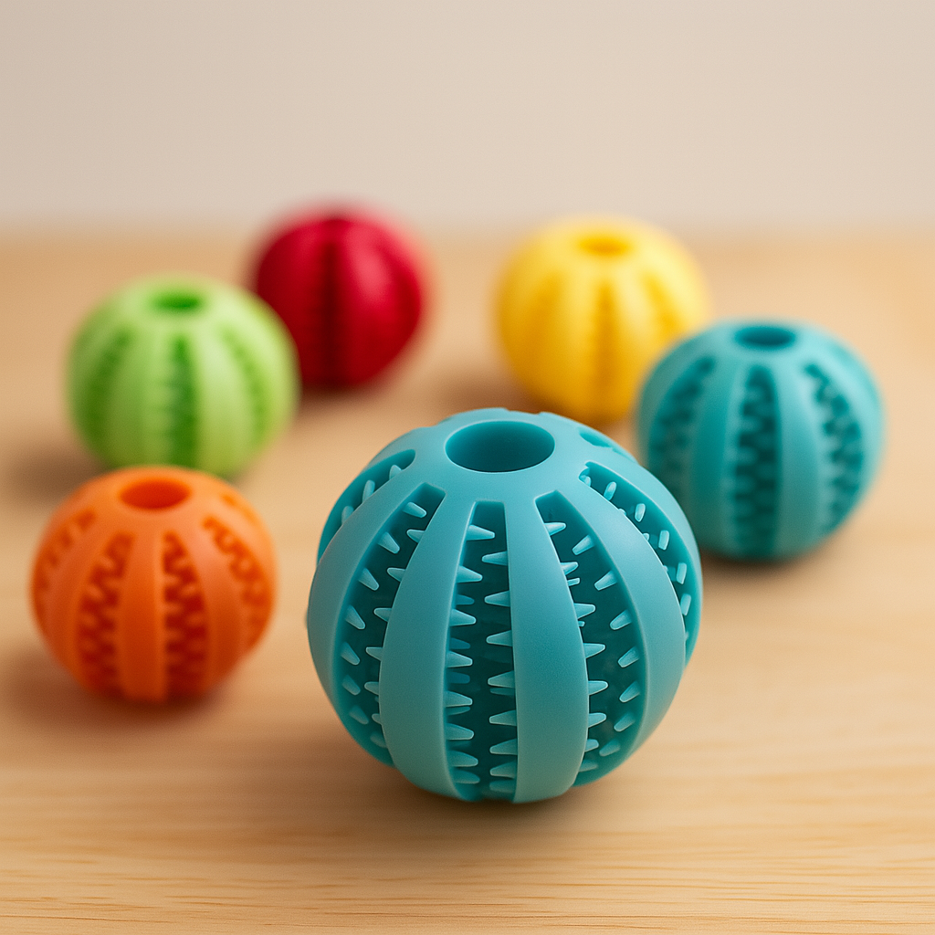 Jouet pour chien – Balle résistante non toxique, distributeur de friandises, balle à mâcher nettoyante pour dents, idéale chien, chiot et chat