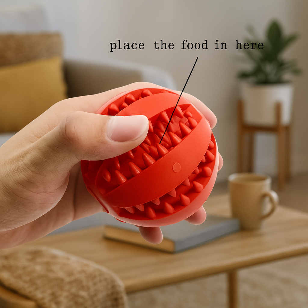 Jouet pour chien – Balle résistante non toxique, distributeur de friandises, balle à mâcher nettoyante pour dents, idéale chien, chiot et chat