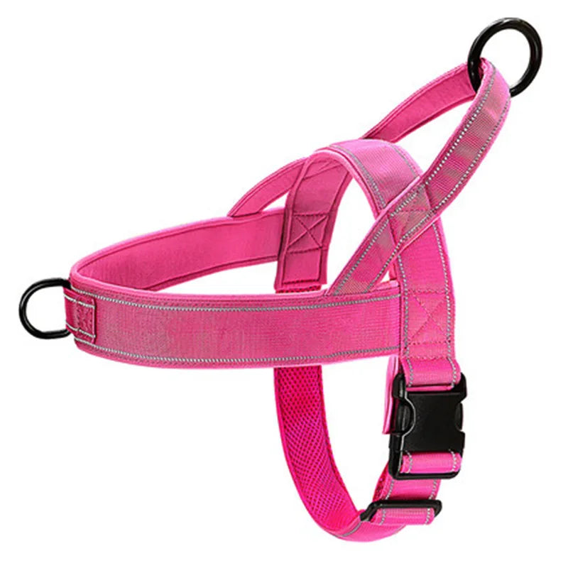 Harnais anti-traction Tactique pour Grand Chien – Nylon 1000D Ultra-Résistant, Ajustable, avec Poignée de Contrôle & Bandes Réfléchissantes – Idéal Dressage, Balades & Randonnée