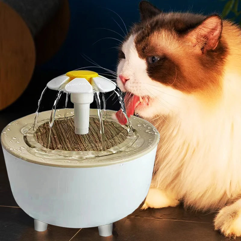 Fontaine à eau pour chat silencieuse – Distributeur d’eau automatique 1200 mL avec filtration USB