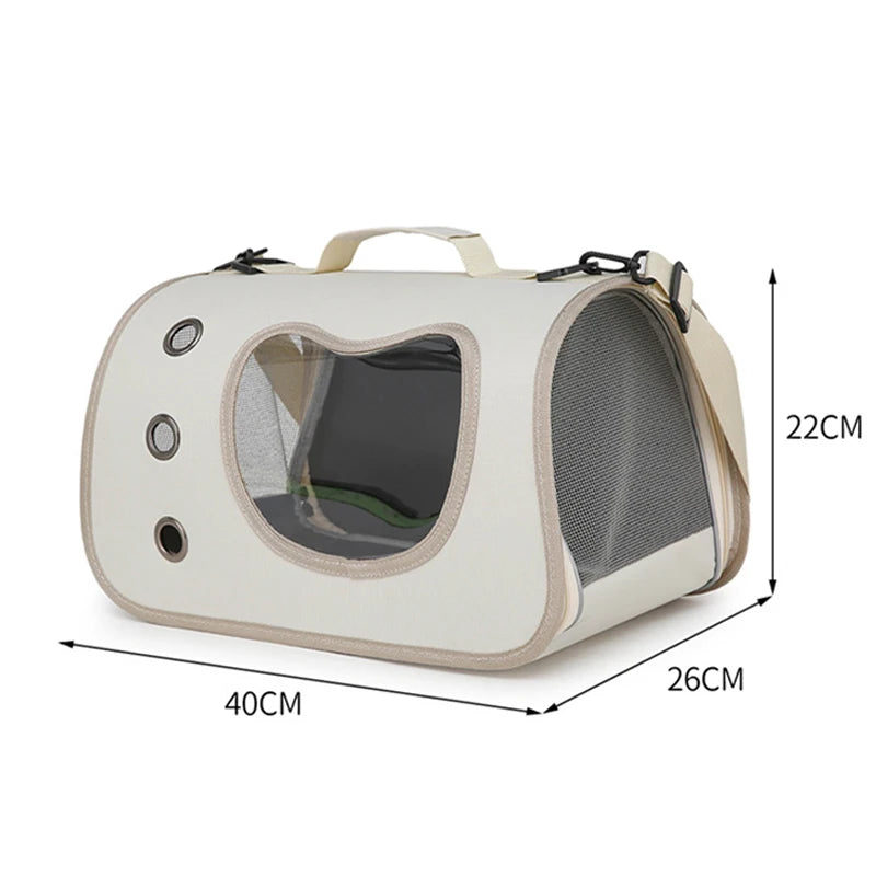 Sac de transport pour chat et petit chien – Sac élégant, respirant et confortable pour voyages sereins