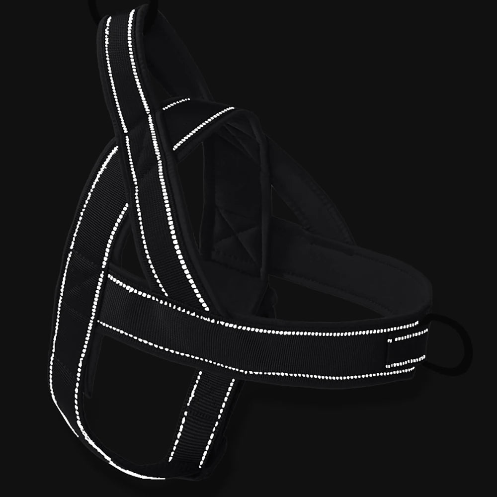 Harnais anti-traction Tactique pour Grand Chien – Nylon 1000D Ultra-Résistant, Ajustable, avec Poignée de Contrôle & Bandes Réfléchissantes – Idéal Dressage, Balades & Randonnée