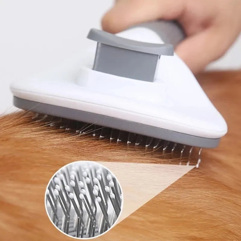 Brosse pour chat – Brosse Autonettoyante Anti-Poils pour Chats et Chiens | Peigne de Toilettage Premium, Retire les Poils Morts et Nœuds